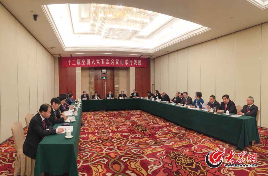图为山东代表团开放团组现场.大众网特派记者 王长坤 摄